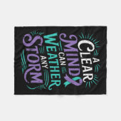 Mentale gezondheid bewustzijn lint zelfmoord te vo fleece deken (Voorkant (Horizontaal))