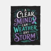 Mentale gezondheid bewustzijn lint zelfmoord te vo fleece deken (Voorkant)