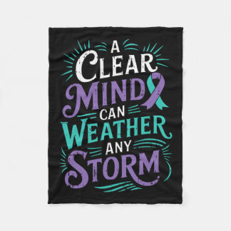 Mentale gezondheid bewustzijn lint zelfmoord te vo fleece deken