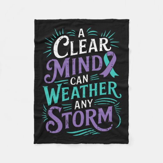 Mentale gezondheid bewustzijn lint zelfmoord te vo fleece deken (Voorkant)