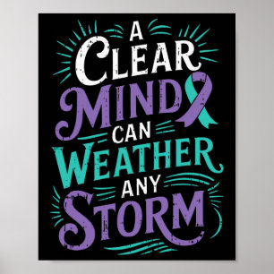 Mentale gezondheid bewustzijn lint zelfmoord te vo poster