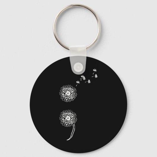 Mentale gezondheid bewustzijn Semicolon Project ze Sleutelhanger (Voorkant)