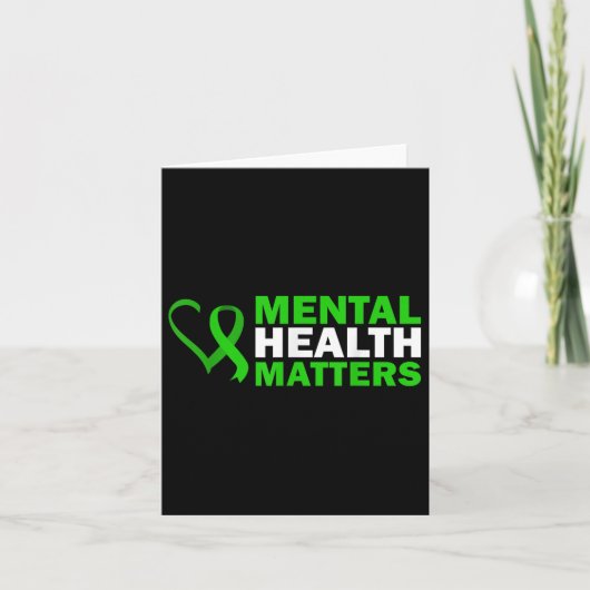 Mentale gezondheid bewustzijn Solidariteit Green R Kaart (Voorkant)