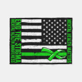 Mentale gezondheid Geestelijke gezondheid Bewustzi Fleece Deken (Voorkant (Horizontaal))