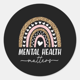 Mentale gezondheid is een bewustzijnsregen voor me ronde sticker