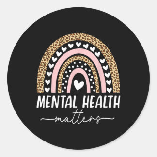 Mentale gezondheid is een bewustzijnsregen voor me ronde sticker