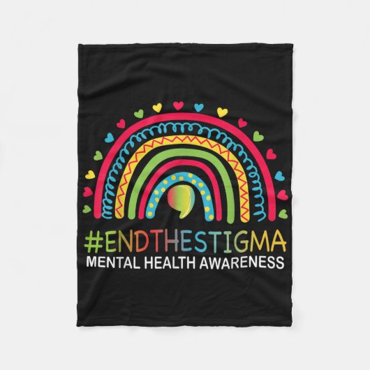 Mentale gezondheid maakt een einde aan het stigma fleece deken (Voorkant)