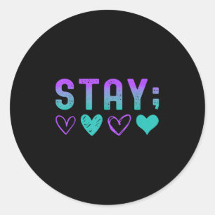 Mentale gezondheid Verblijf Morgen Heeft Je Bewust Ronde Sticker