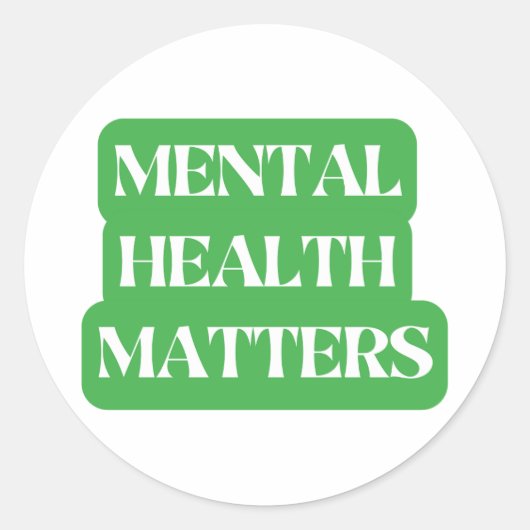 Mentale gezondheid – Verspreid bewustzijn Ronde Sticker (Voorkant)