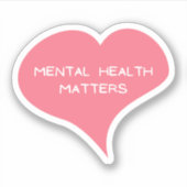 MENTALE GEZONDHEID ZAKEN Liefde Hart Vinyl Sticker (Voorkant)