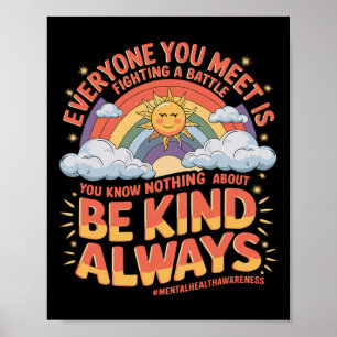 Mentale gezondheid ziekte bewustzijn maand depress poster