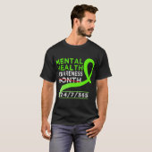 Mentale gezondheidsbewustmakingsmaand mei vecht te t-shirt (Voorkant volledig)