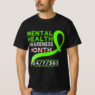Mentale gezondheidsbewustmakingsmaand mei vecht te t-shirt