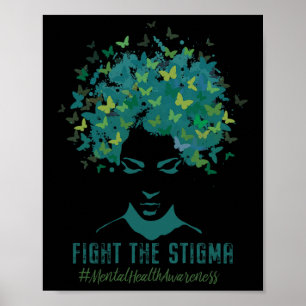 Mentale gezondheidsbewustmakingsmaand vecht tegen poster