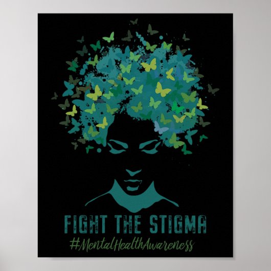 Mentale gezondheidsbewustmakingsmaand vecht tegen  poster (Voorkant)