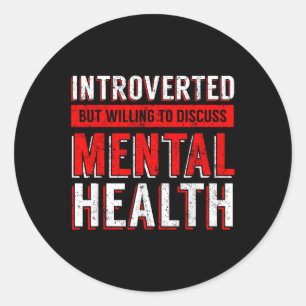 Mentale Gezondheidsbewustzijn Depressie  Ronde Sticker