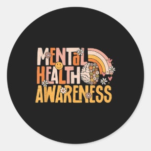 Mentale Gezondheidsbewustzijn Geestelijke Gezondhe Ronde Sticker