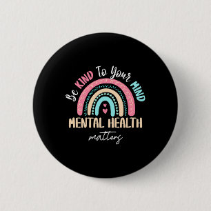 Mentale Gezondheidsbewustzijn Problemen met de gee Ronde Button 5,7 Cm