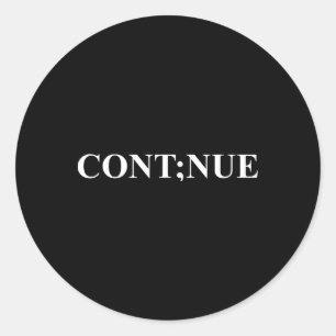 Mentale Gezondheidsbewustzijn Puntkomma Doorgaan C Ronde Sticker