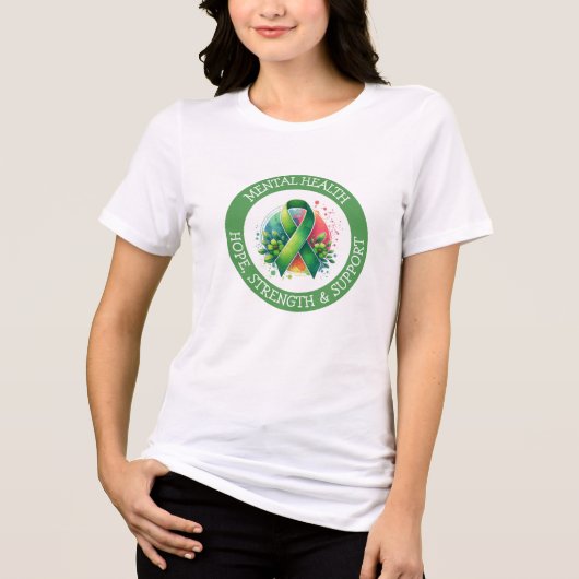 Mentale Gezondheidsbewustzijn - Steun Sterkte Steu Tri-Blend Shirt (Voorkant)