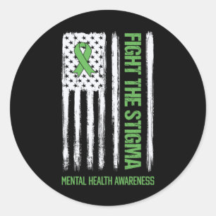 Mentale Gezondheidsbewustzijn Stigma Bestrijden Me Ronde Sticker