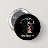 Mentale gezondheidsproblemen bewustmakingsmaand Ei Ronde Button 5,7 Cm (Voorkant /achterkant)