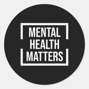 Mentale gezondheidsproblemen Nationaal stressbewus Ronde Sticker