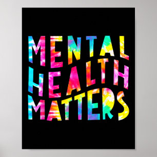 Mentale Gezondheidsproblemen Tie Dye Mentale Gezon Poster