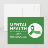 Mentale gezondheidsvoorlichting maand 2023 | Angst Briefkaart (Voorkant / Achterkant)