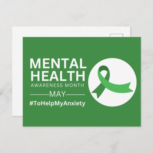 Mentale gezondheidsvoorlichting maand 2023 | Angst Briefkaart (Voorkant / Achterkant)