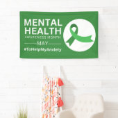 Mentale gezondheidsvoorlichting maand 2023 | Angst Spandoek (Insitu)