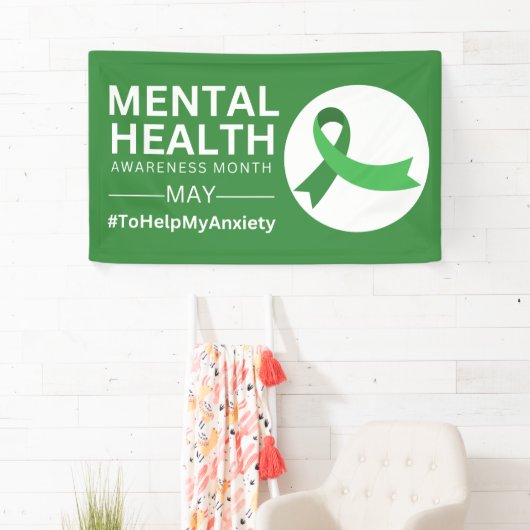 Mentale gezondheidsvoorlichting maand 2023 | Angst Spandoek (Insitu)