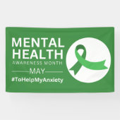 Mentale gezondheidsvoorlichting maand 2023 | Angst Spandoek (Horizontaal)