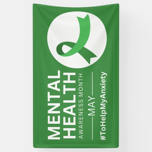 Mentale gezondheidsvoorlichting maand 2023 | Angst Spandoek (Verticaal)