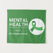 Mentale gezondheidsvoorlichting maand 2023 | Angst Wandkleed (Voorkant (horizontaal))