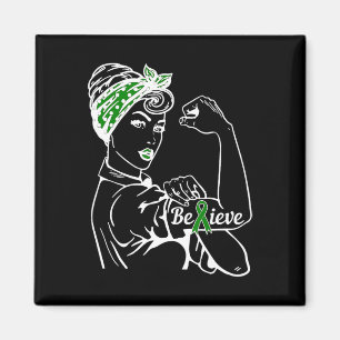 Mentale gezondheidsvoorlichting Maand Woman Green  Magneet