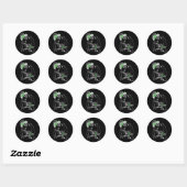 Mentale gezondheidsvoorlichting Maand Woman Green  Ronde Sticker (Vel)