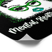 Mentale gezondheidsvoorlichting Ribbon maand mei Poster (Hoek)