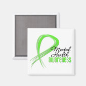Mentale gezondheidsvoorlichting Ribbon Magneet (Voorkant / Achterkant)
