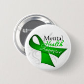 Mentale gezondheidsvoorlichting Ribbon Ronde Button 5,7 Cm (Voorkant /achterkant)
