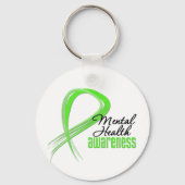 Mentale gezondheidsvoorlichting Ribbon Sleutelhanger (Voorkant)