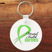 Mentale gezondheidsvoorlichting Ribbon Sleutelhanger (Voorkant)