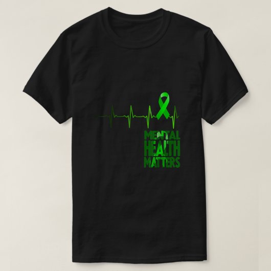 Mentale gezondheidsvoorlichting Ribbon T-shirt (Design voorkant)