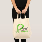 Mentale gezondheidsvoorlichting Ribbon Tote Bag (Voorkant (product))