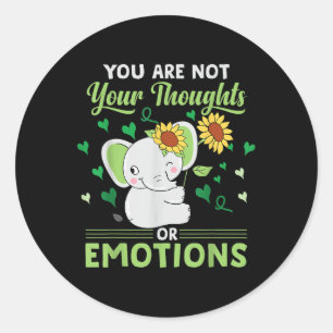 Mentale gezondheidsvoorlichting ronde sticker