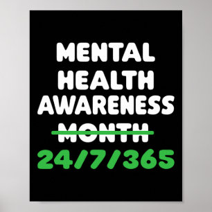 Mentale gezondheidsvoorlichting ter voorkoming van poster
