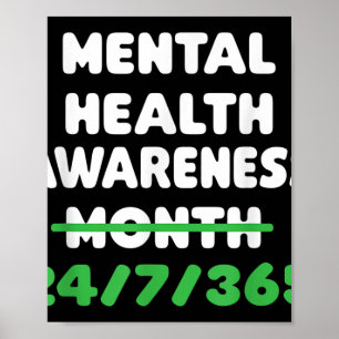 Mentale gezondheidsvoorlichting ter voorkoming van poster