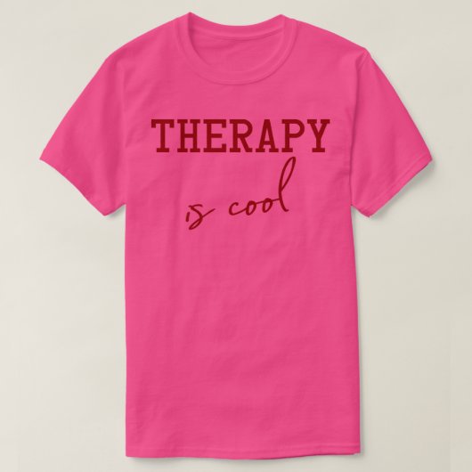 Mentale gezondheidsvoorlichting, therapie is kool) t-shirt (Design voorkant)