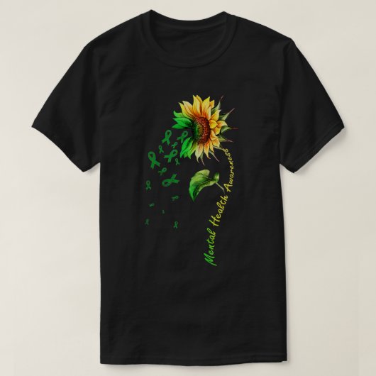 Mentale gezondheidsvoorlichting Zonnebloem Shirt (Design voorkant)