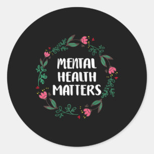 Mentale gezondheidszaken Voorlichting Zelfmoordpre Ronde Sticker